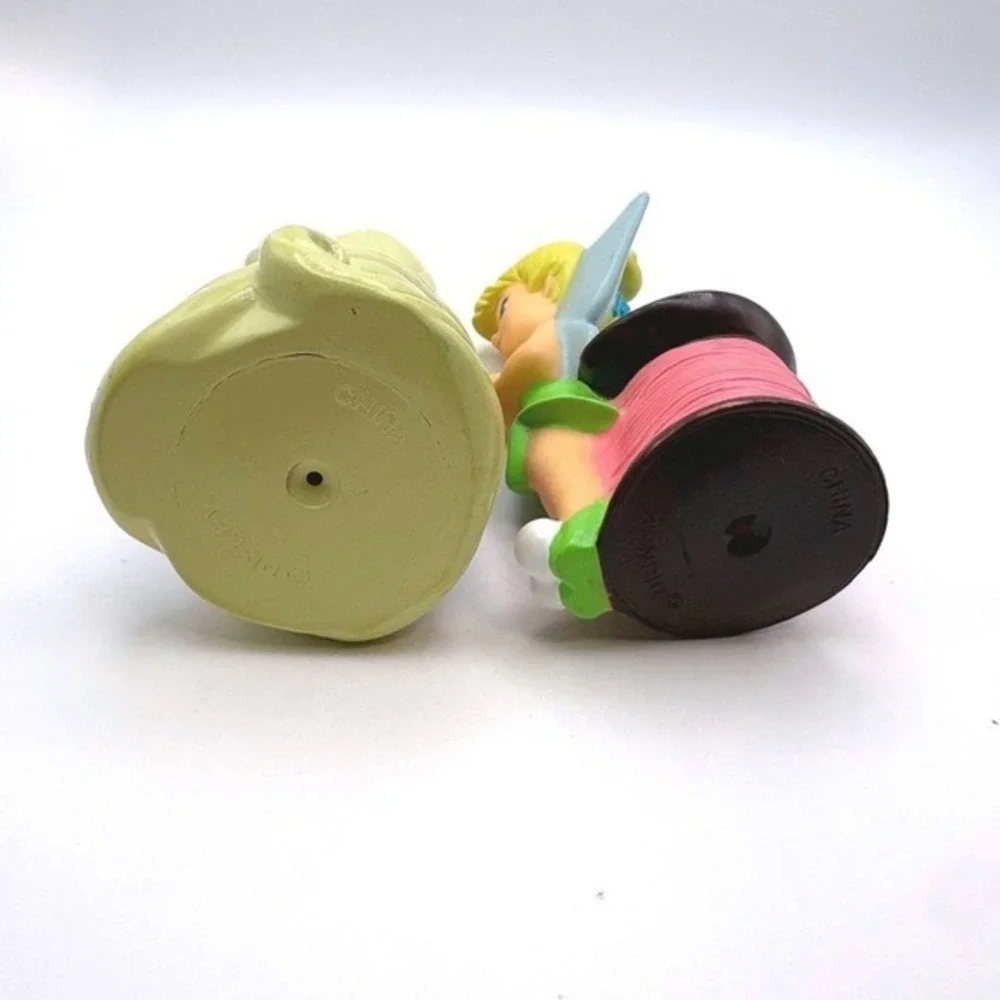 Disney Parks Princess Squeeze Bath‎ Toys Rapunzel Tangled & Tinker Bell Spool